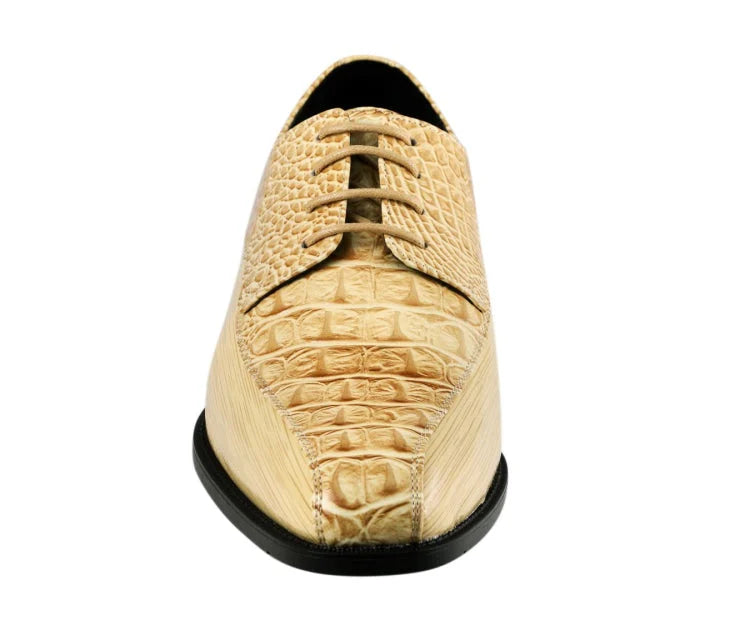 Beige Taupe Men's Harvey Lace Up Dress Shoes Two Tone Fashion Design DESIGN MENSWEAR Beige Taupe Men's Harvey Lace Up Dress Shoes Two Tone Fashion Design DESIGN MENSWEAR