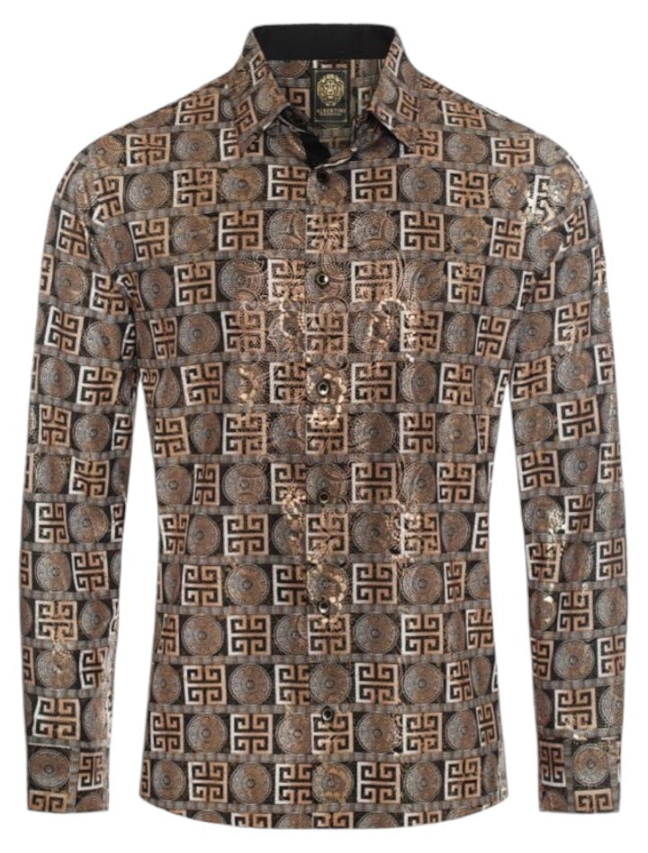Black-Beige Paisley Luxury Design Men&