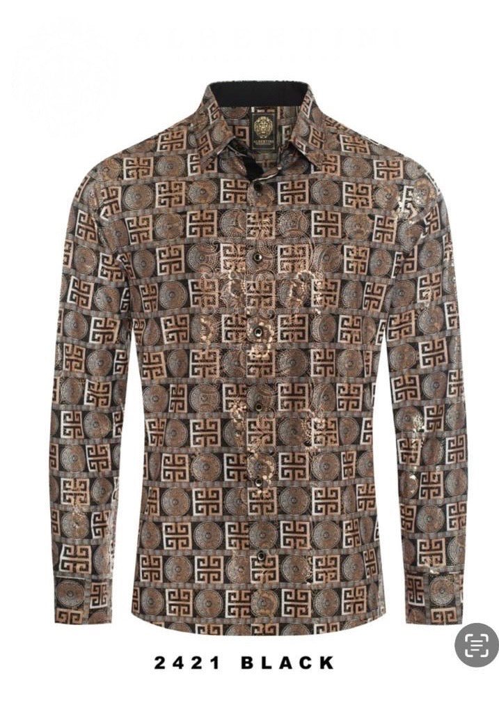 Black-Beige Paisley Luxury Design Men&