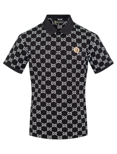 Black G Men's Polo Shirt Luxury Fashion Design T-Shirt Regular-Fit Style No: PL-2380