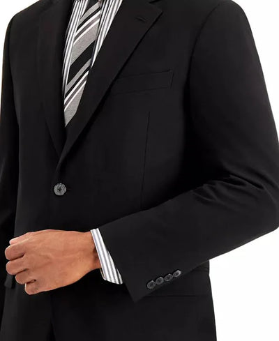 Black Men's 2 Piece Business Formal Suits Slim Fit Notch Lapel