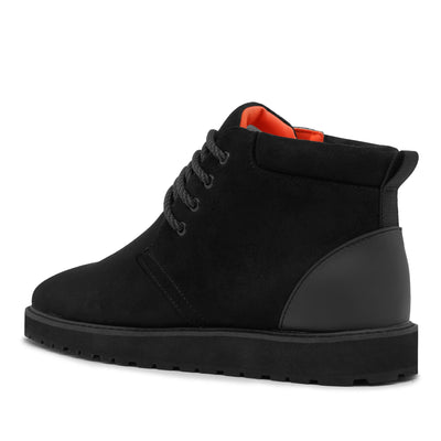 Black Men's Casual Lace Up Suede Boots Dessert Chukka Sneaker-the Maple