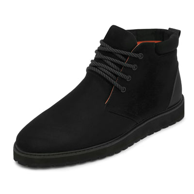 Black Men's Casual Lace Up Suede Boots Dessert Chukka Sneaker-the Maple