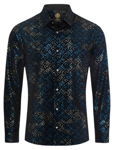 Black and Gold Men's Fancy Design Long Sleeves Shirt Style No-1897 DESIGN MENSWEAR Black and Gold Men's Fancy Design Long Sleeves Shirt Style No-1897 DESIGN MENSWEAR