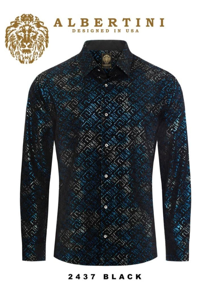 black dress shirt with design Men's Graphic Button Down Paisley Shirts Long Sleeve – MENSWEAR My Favorite Black Midi the USA WOMENALL Color:Happy