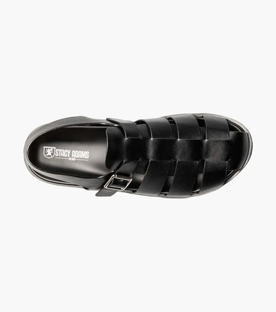 Black Men's Sandals Montego Slingback Buckle Sandals Style No: 25659-001