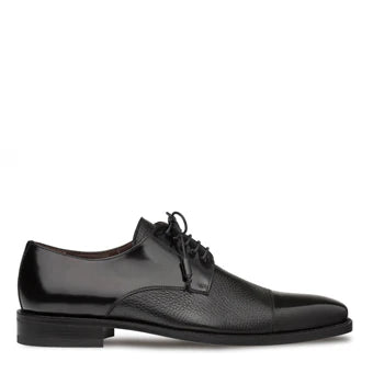 Black Mezlan Soka Cap-toe Men's Lace-Up Dress Shoes Genuine Leather