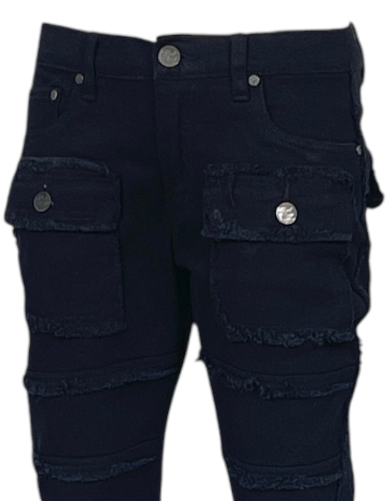 Black Stacked Jeans Men&