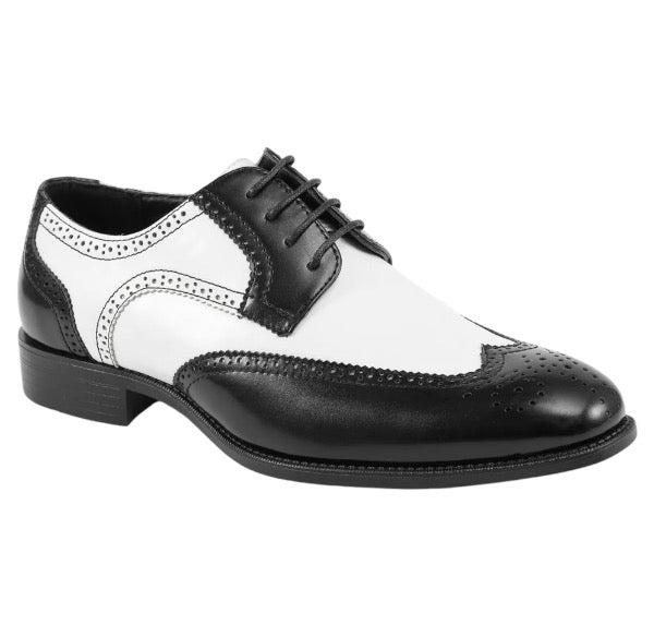 Black/White Two-Tone Wingtip Men&