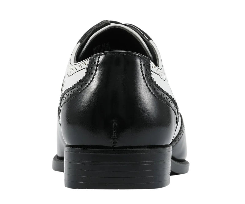 Black/White Two-Tone Wingtip Men&