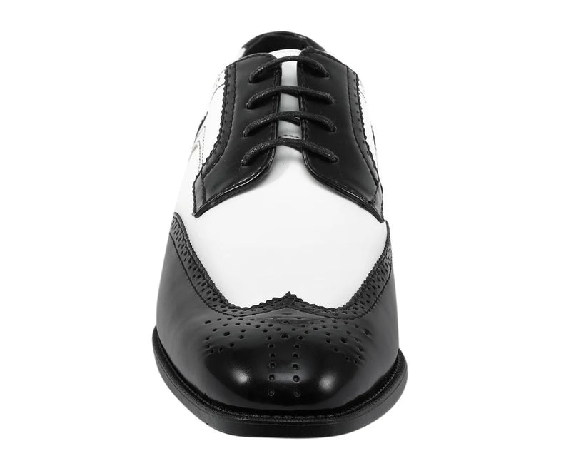 Black/White Two-Tone Wingtip Men&