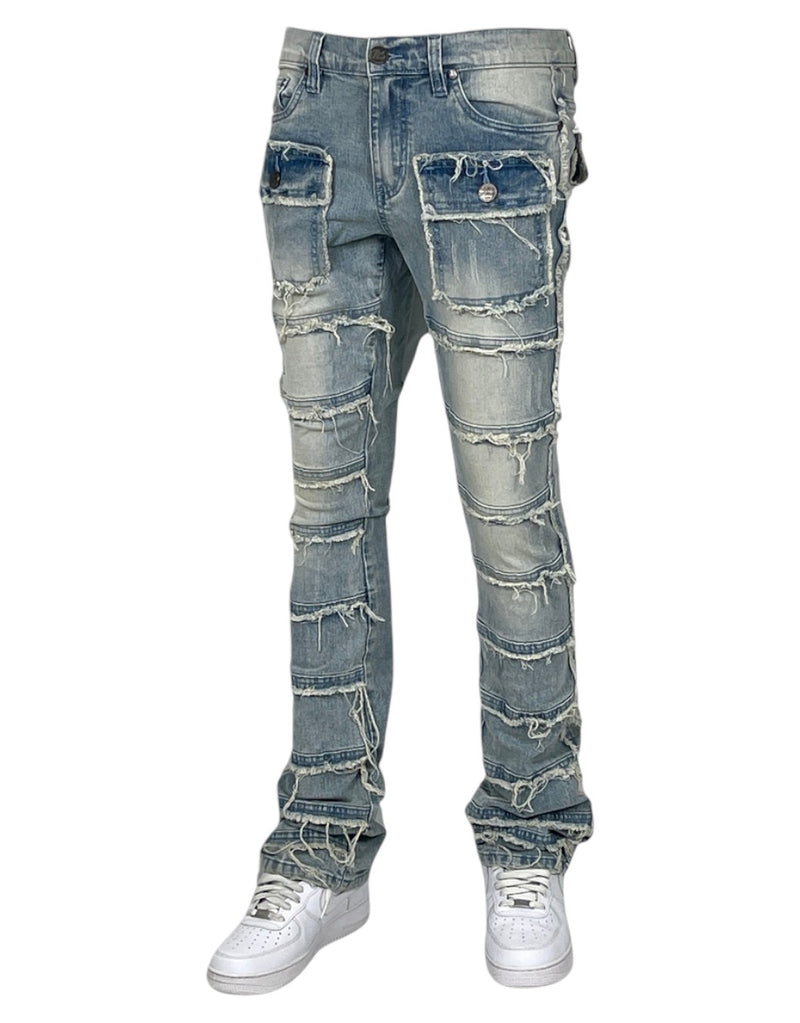 Blue Wash Stacked Jeans Men&