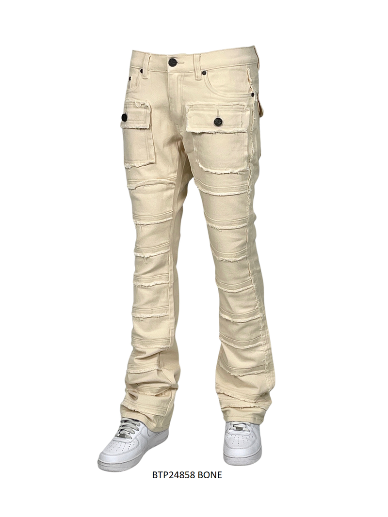 Bone Beige Stacked Jeans Men&