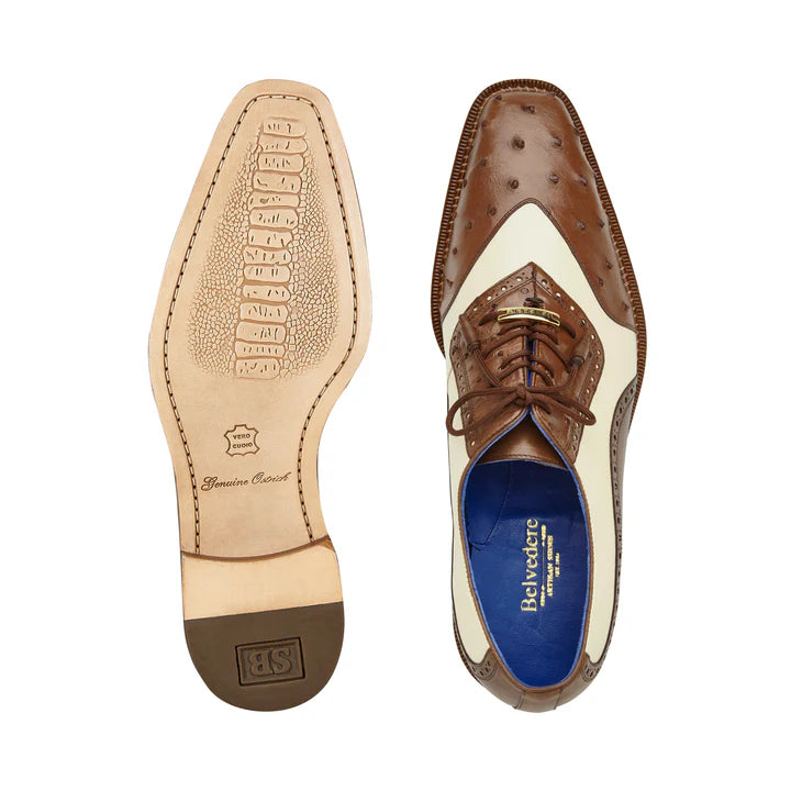 Brown/Cream Belvedere Sesto Wingtip Lace-Up Men&