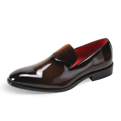 Men's Brown Velvet Material Fashion Loafer Shoes Gold Bit -HARRISON DESIGN MENSWEAR Men's Brown Velvet Material Fashion Loafer Shoes Gold Bit -HARRISON DESIGN MENSWEAR
