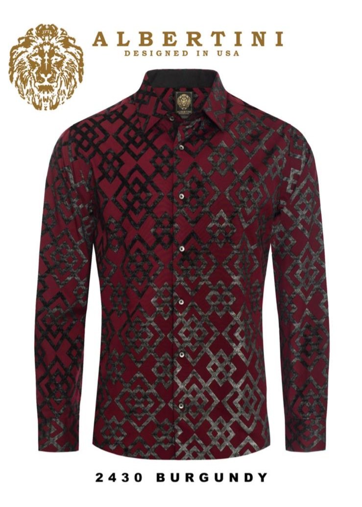 Burgundy Casual Fashion Designer Men&