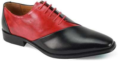 Black and Red Men's Lace-Up Dress Shoes Luxury Design