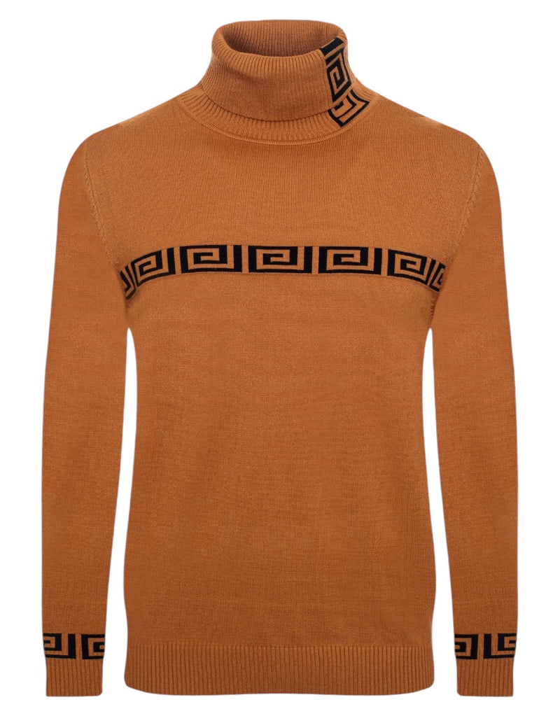 Camel Greek Key Italian Designer Men&