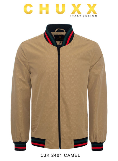 Camel Men's Italian Designer Long Sleeve Full Zip-Up Jacket Style No: CJK-2401