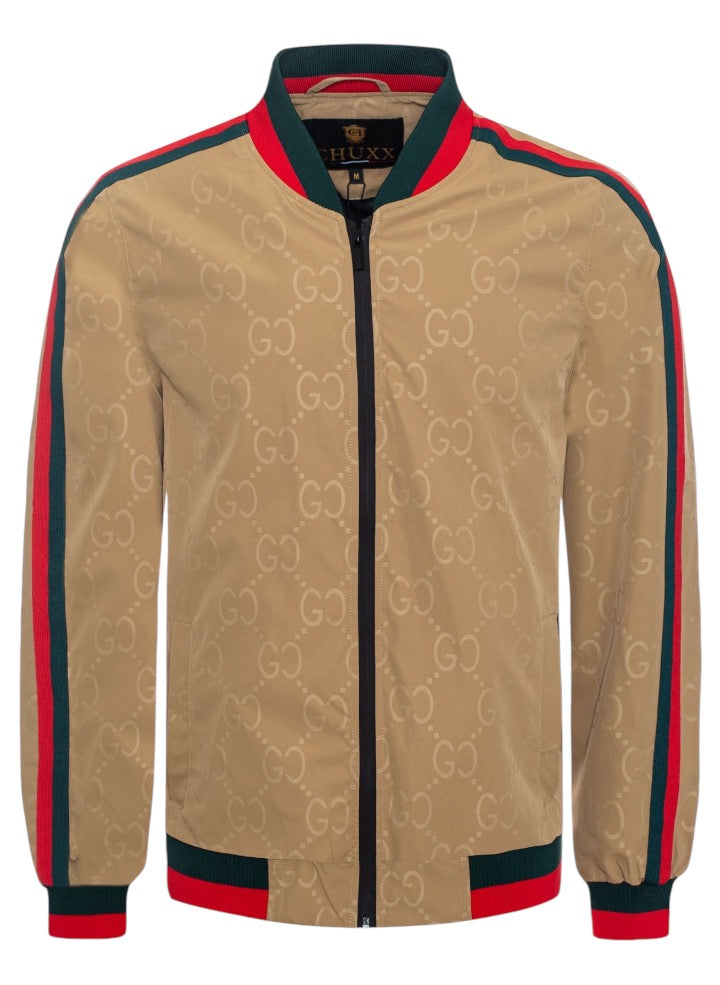 Camel Red Green Strips Full Zip-Up Men&