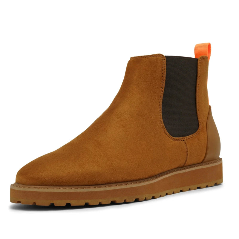 Camel Suede Chelsea Boots Casual Fashion Design Sneaker -The Mustella