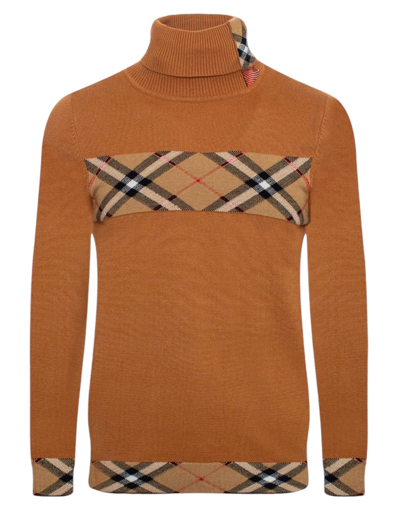 Camel and Beige Plaid Burb Design Men&