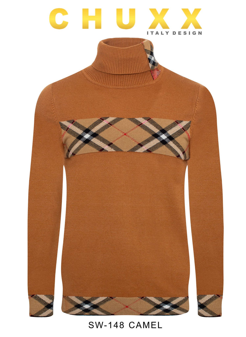 Camel and Beige Plaid Burb Design Men&