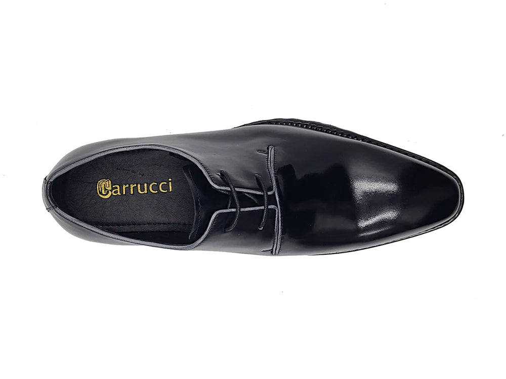 Carrucci Black Lace-Up Shoes Oxford Genuine Leather Whole  display picture 3
