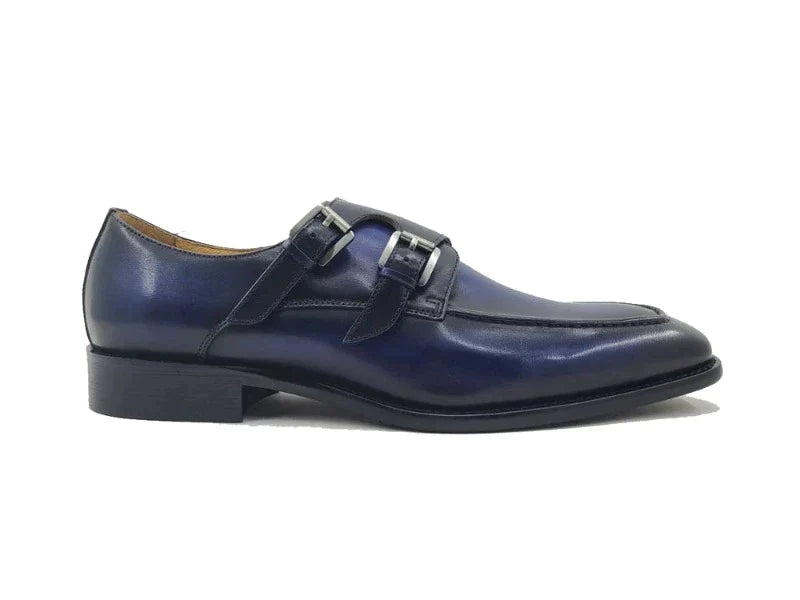 Carrucci  Double Monk Straps Leather Shoe KS509-05