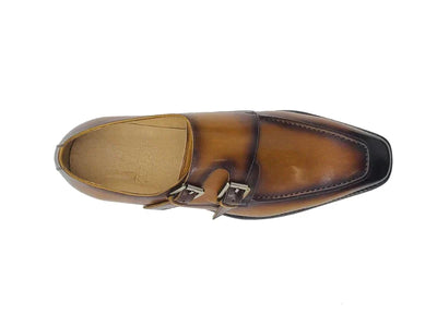 Carrucci  Double Monk Straps Leather Shoe KS509-05