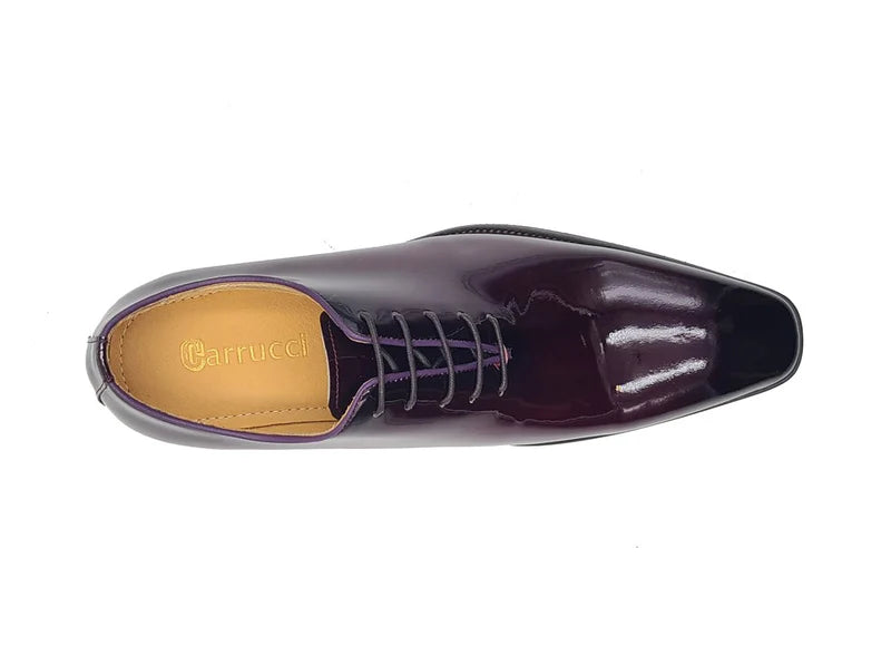 Carrucci Purple Patent Leather Oxford Fashion Design Style No: KS503-101P