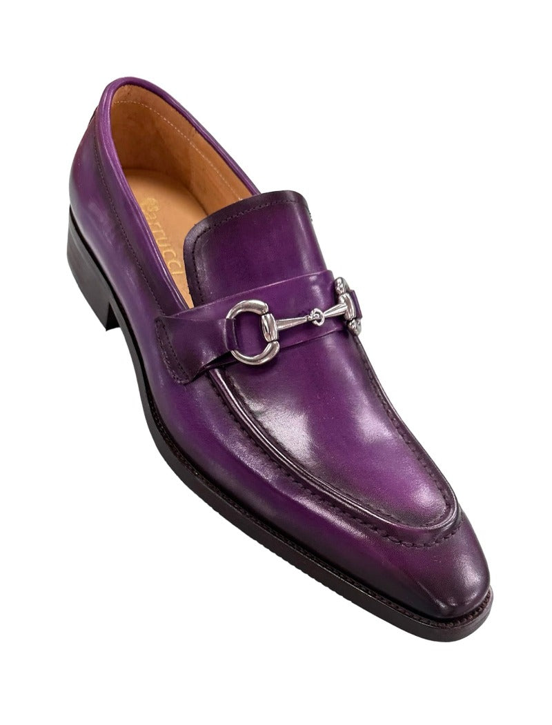 Carrucci purple leather men&