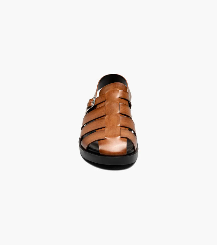 Men\'s Cognac  Imported Faux Leather Montego Slingback Buckle Sandal Montego Slingback Buckle Sandal Men main image 4