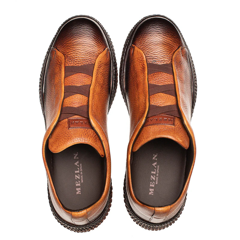 Cognac Mezlan Calico Deer Slip-On Sneakers Men&