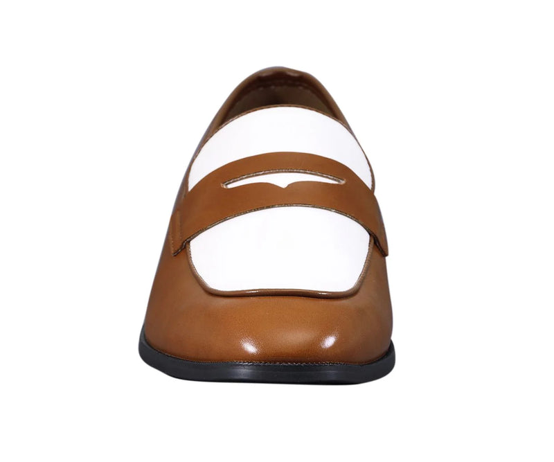 Cognac/White Two-Tone Men&