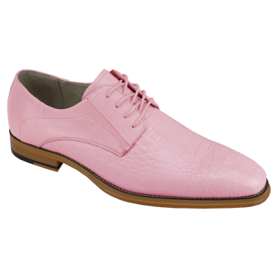 Giovanni Pink Men’s lace-up dress shoes oxford fashion design