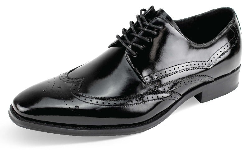 Giovanni Black wingtips lace-up men&