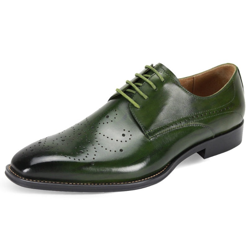 Olive Green Lace-Up Men&