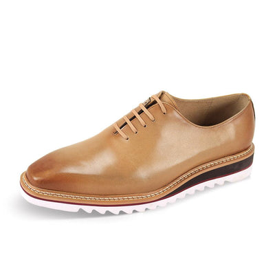 Giovanni Latte Men's Oxford Lace-up Leather Shoes Rubber Sole - DESIGN MENSWEAR
