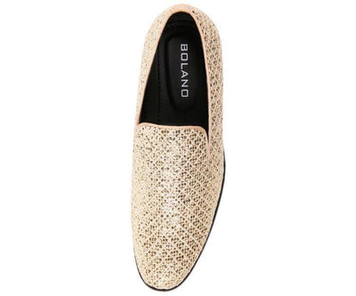 Gold Men's Fashion Design Shoes Luxury Slip-On Loafer