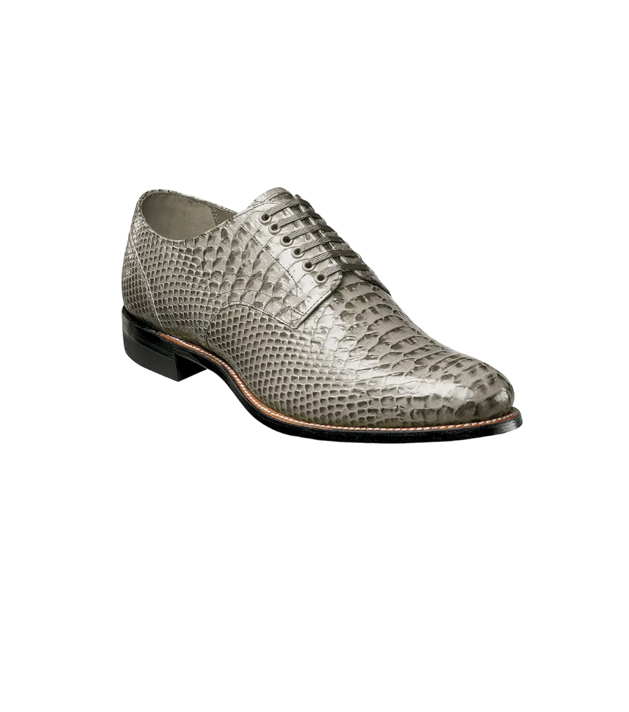 Stacy Adams Madison Gray Anaconda Print Plain Toe Oxford Size 10 7 Stacy Adams MADISON Anaconda Plain Toe Oxford Gray by  main image 3
