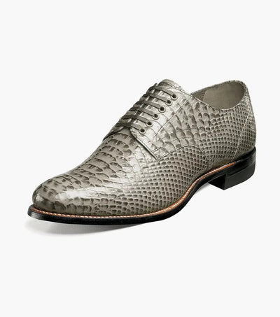 Gray Stacy Adams Madison Anaconda Plain Toe Oxford Men's shoe