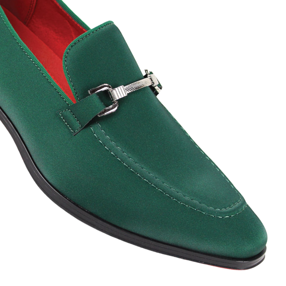 green satin dress shoes The Rosalinda Green Patent Leather Women Flat Slingback Sandal [EU-41 & US-10] main image 0