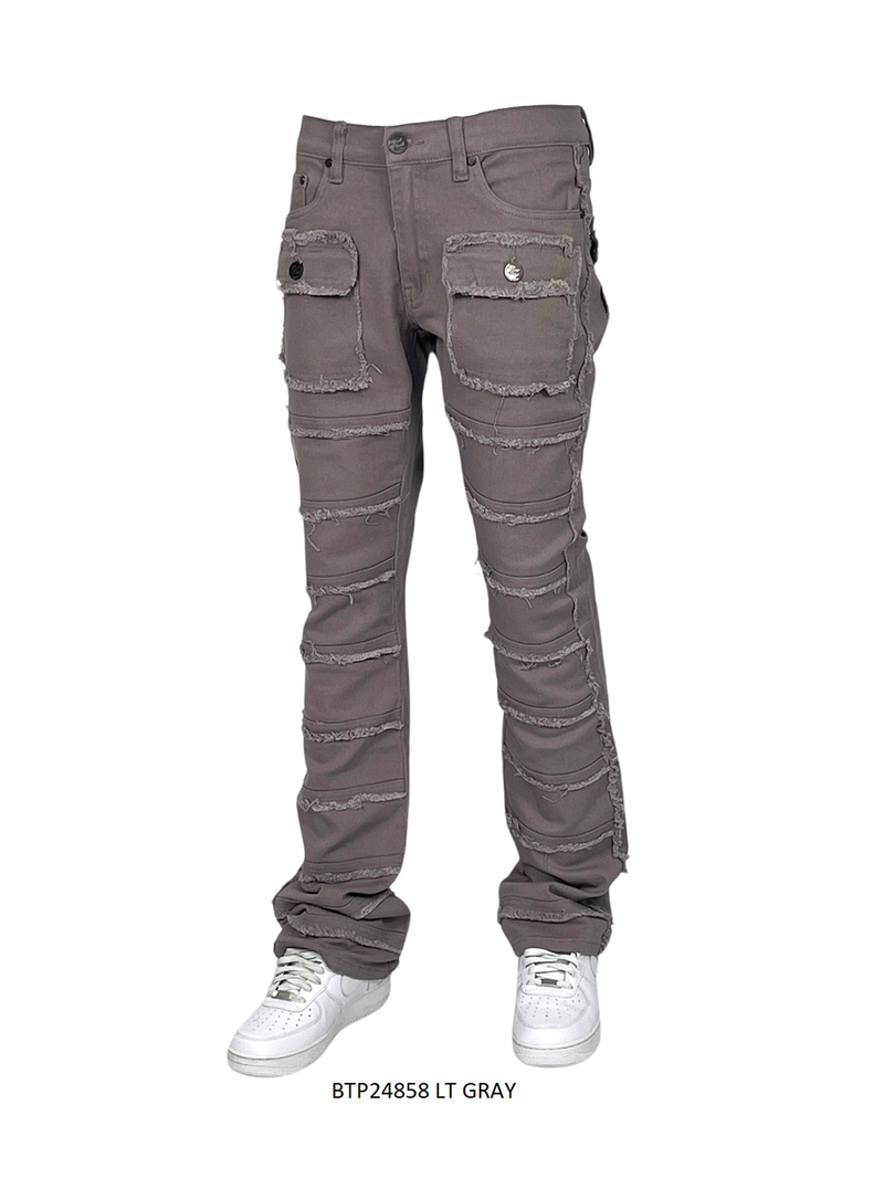 Grey Stacked Jeans Men&