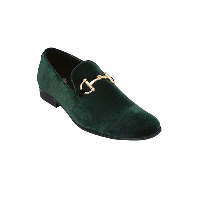 green and gold dress shoes Royal men's hunter velvet slip on buckle fashion design, 13 / Green size:26W Heel Height X Revolve Jake Gown: Color:Poppy