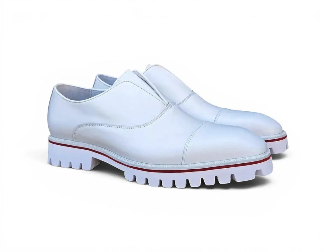 Carrucci Hybrid Lug slip-on Oxford 8 / White