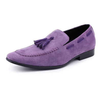 Lavender Emperor Men's Slip-on Suede Tassel Loafer Dress Casual Shoes