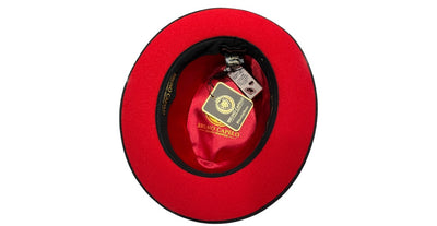 Black Men's Fashion Design Green and Red Strips Wool Hats By Bruno Capelo with Red Bottom