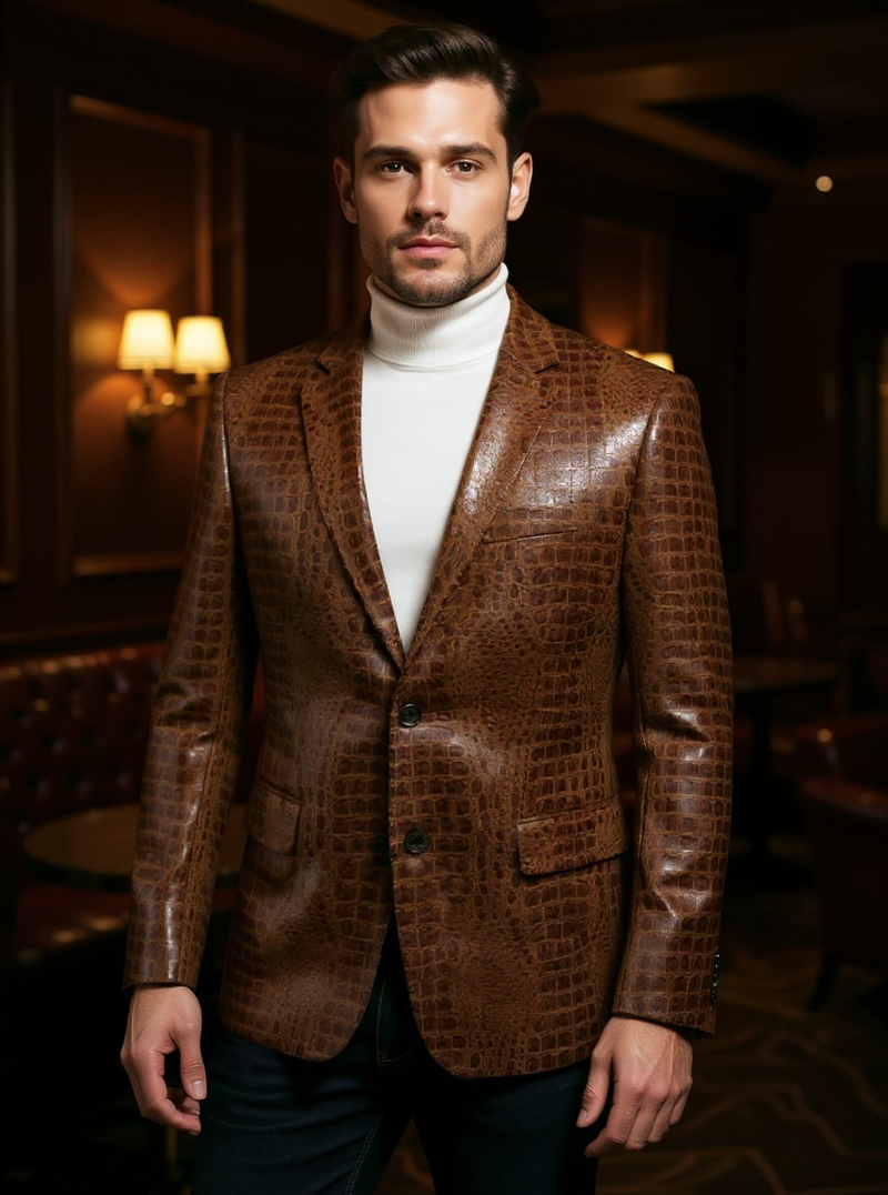 Bassiri Single Breasted Cognac Men&