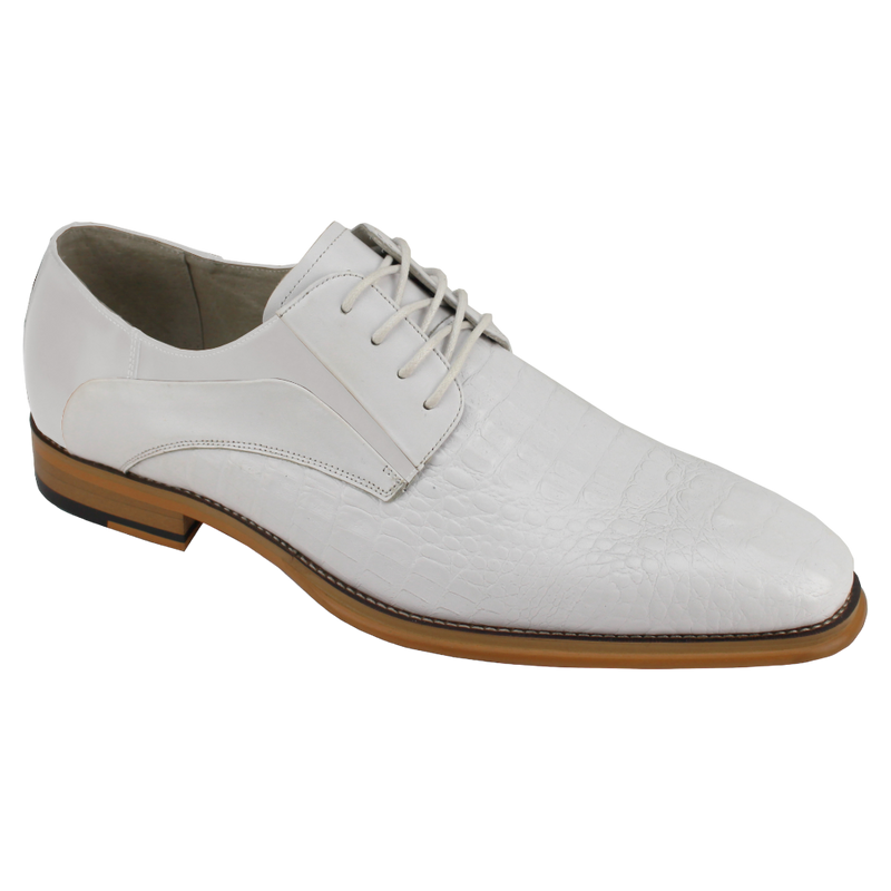 White lace-up men's dress shoes Italian style genuine leather DESIGN MENSWEAR White lace-up men's dress shoes Italian style genuine leather DESIGN MENSWEAR